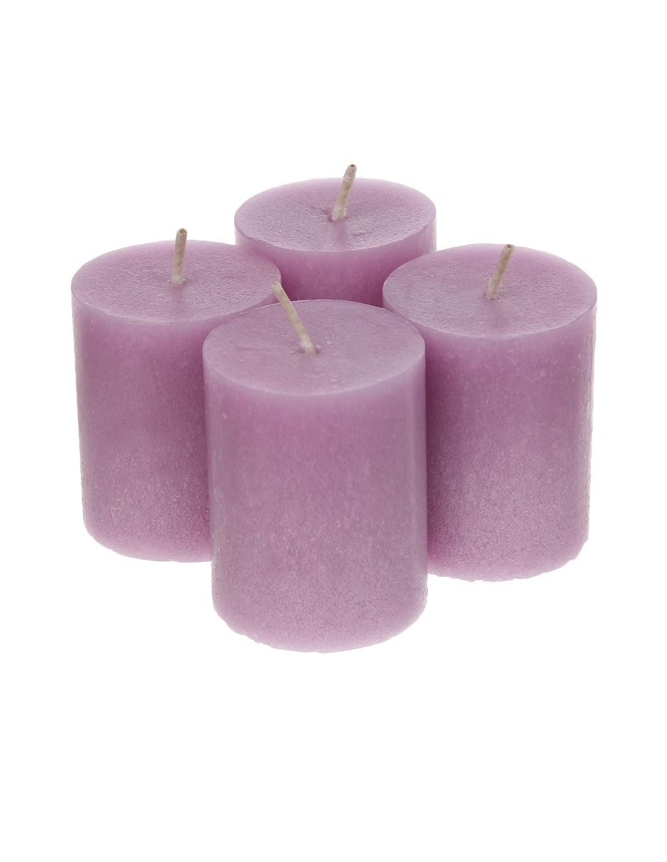Vela set votiva Velfin 4 piezas aroma lavanda