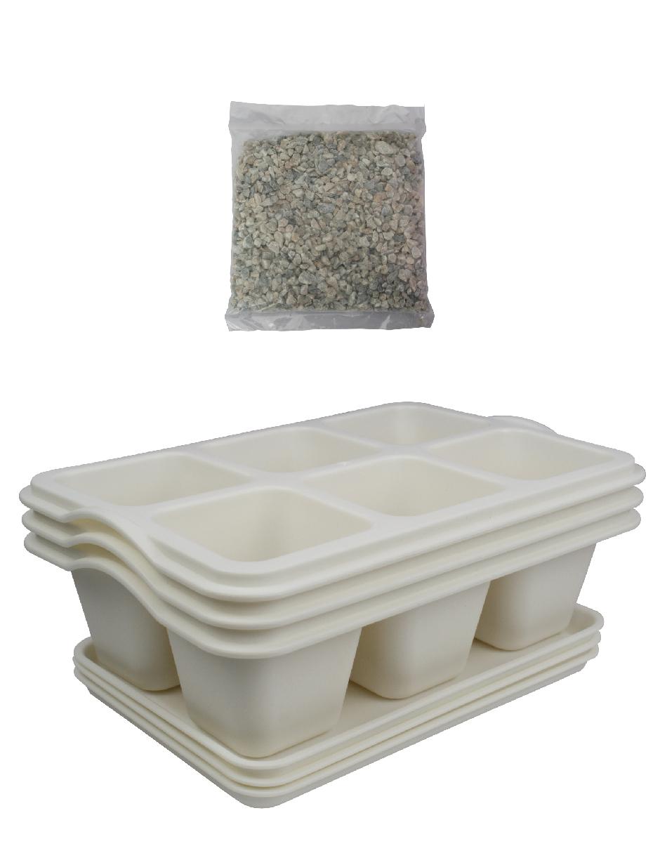 Set maceta con sistema automático de riego 2