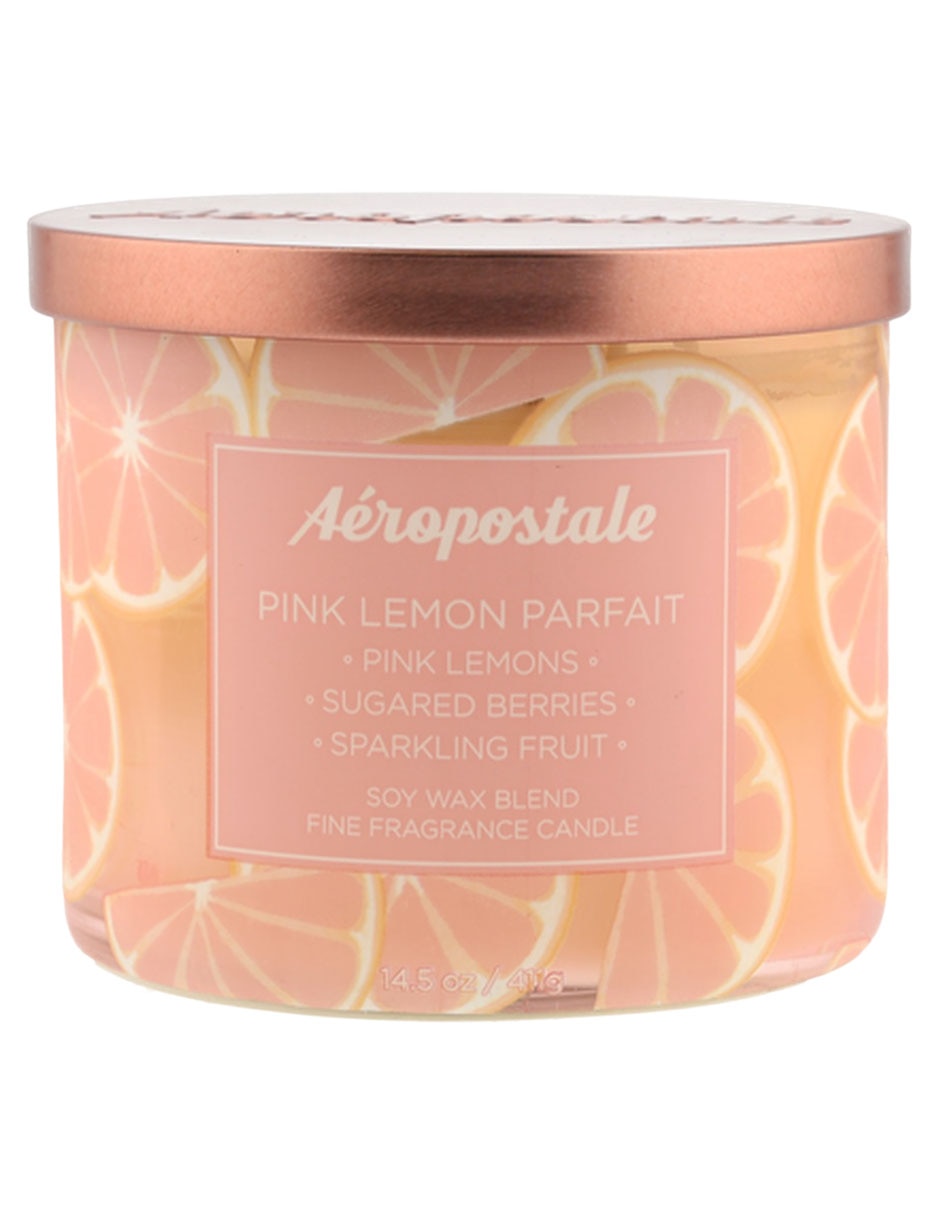Vela vela con tapa aroma pink lemon parfait
