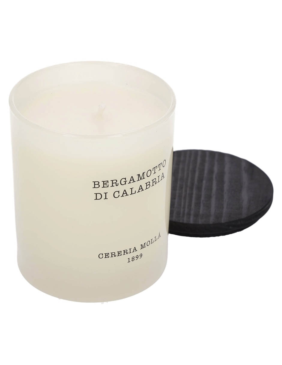 Vela con tapa cereria mollá aroma bergamota