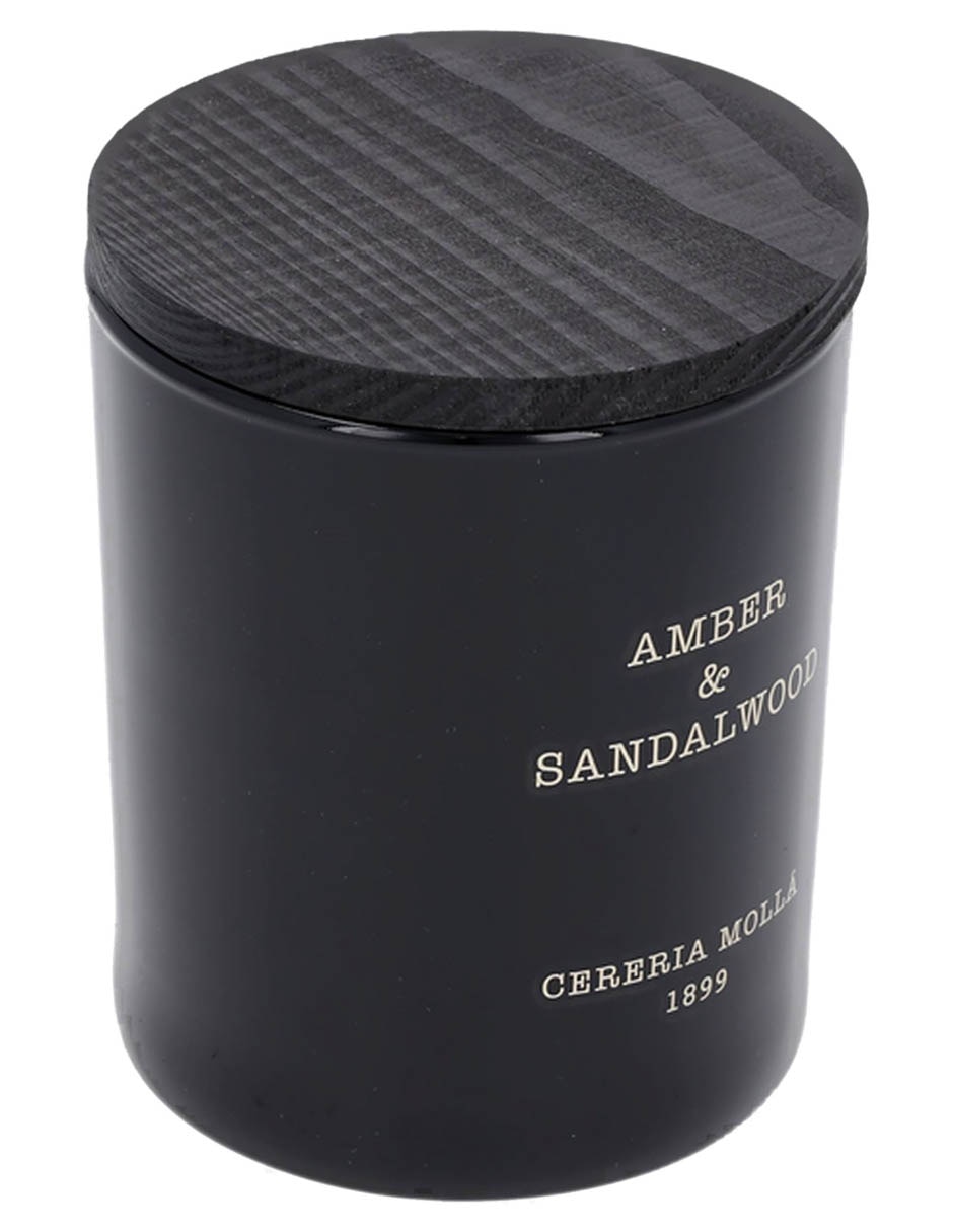 Vela con tapa aroma amber y sandalwood 2