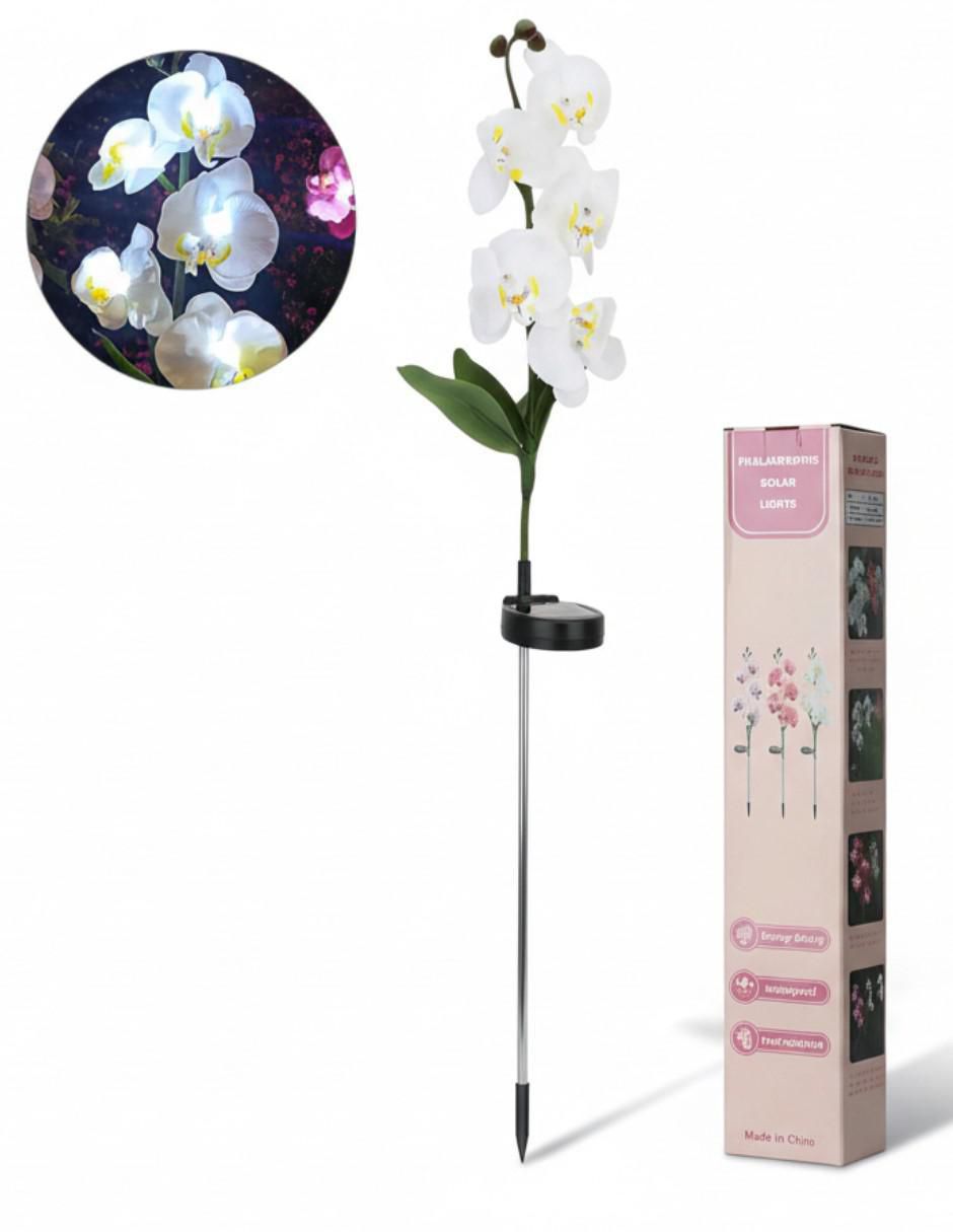 Lámpara LED Flor Solar Con Luces Para Jardin 2