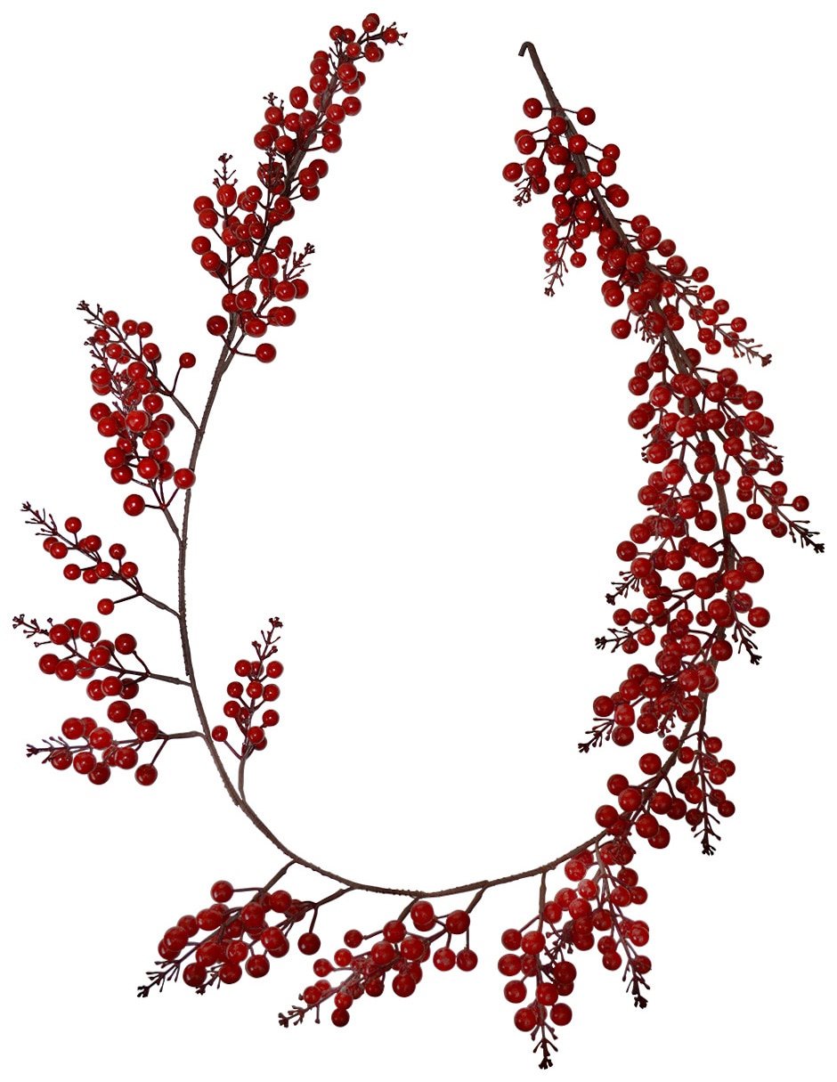 Guirnalda de guirnalda Navidad con berries 190 cm
