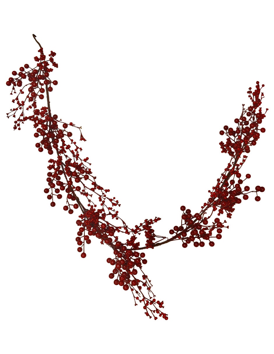Guirnalda de guirnalda Navidad con berries 146 cm 1