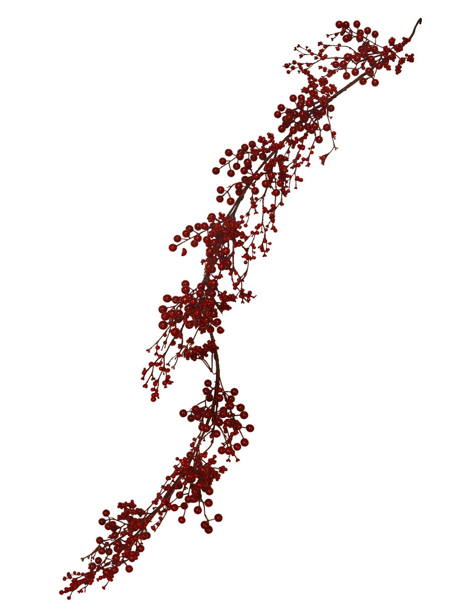 Guirnalda de guirnalda Navidad con berries 146 cm 2
