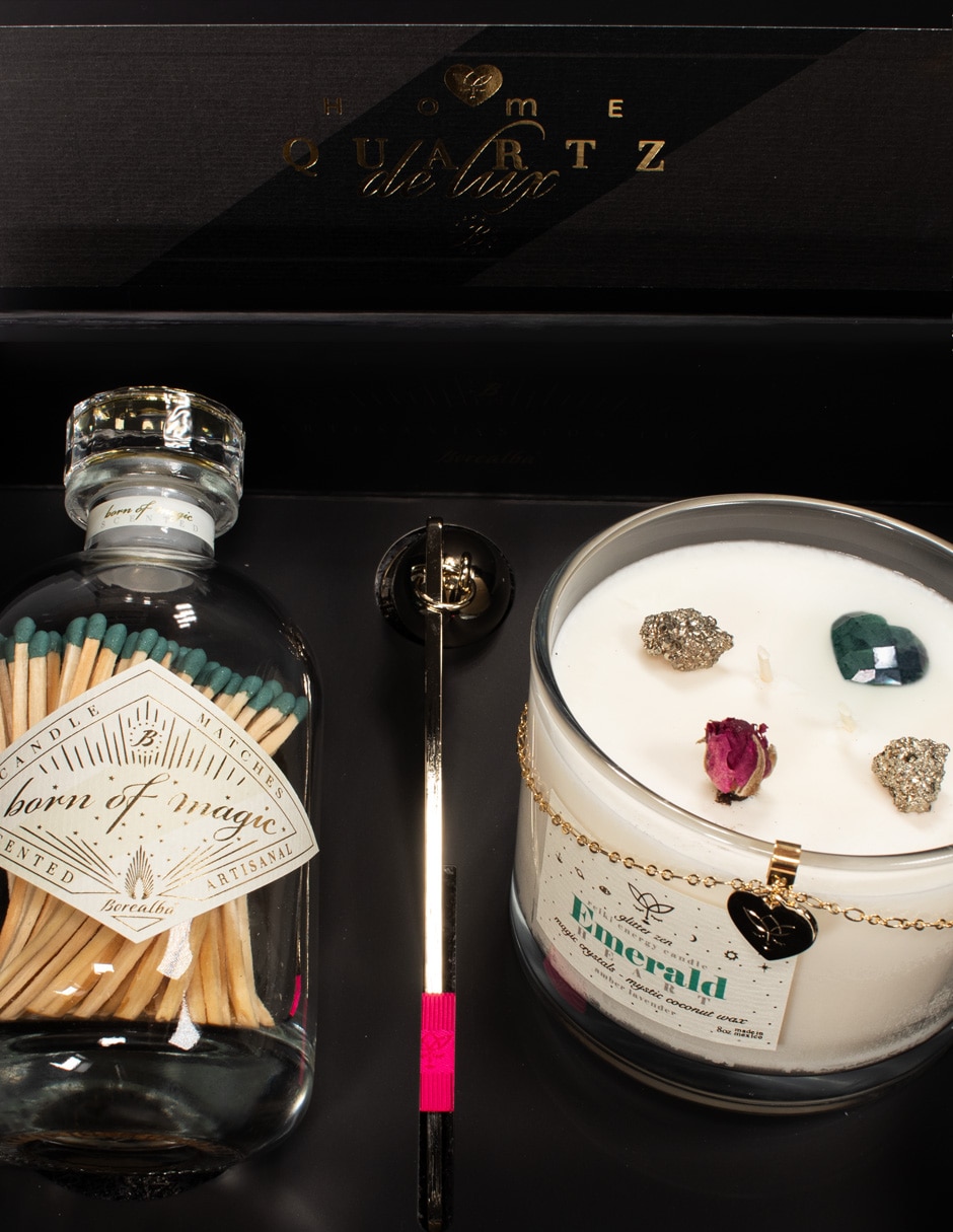 Kit de vela aromática 3 piezas aroma lavanda 10