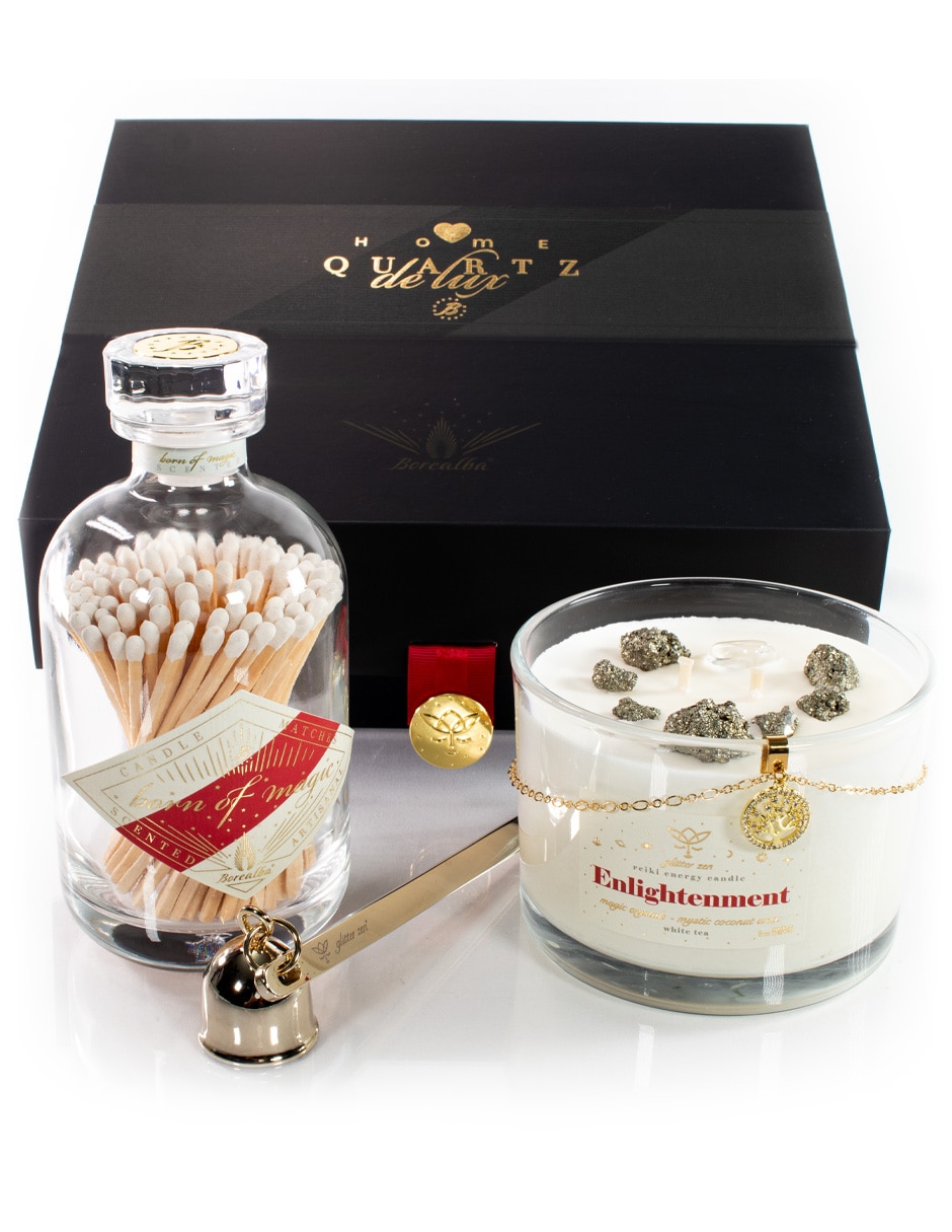 Kit de vela aromática 3 piezas aroma té blanco y jengibre Kit de vela aromática 3 piezas aroma té blanco y jengibre