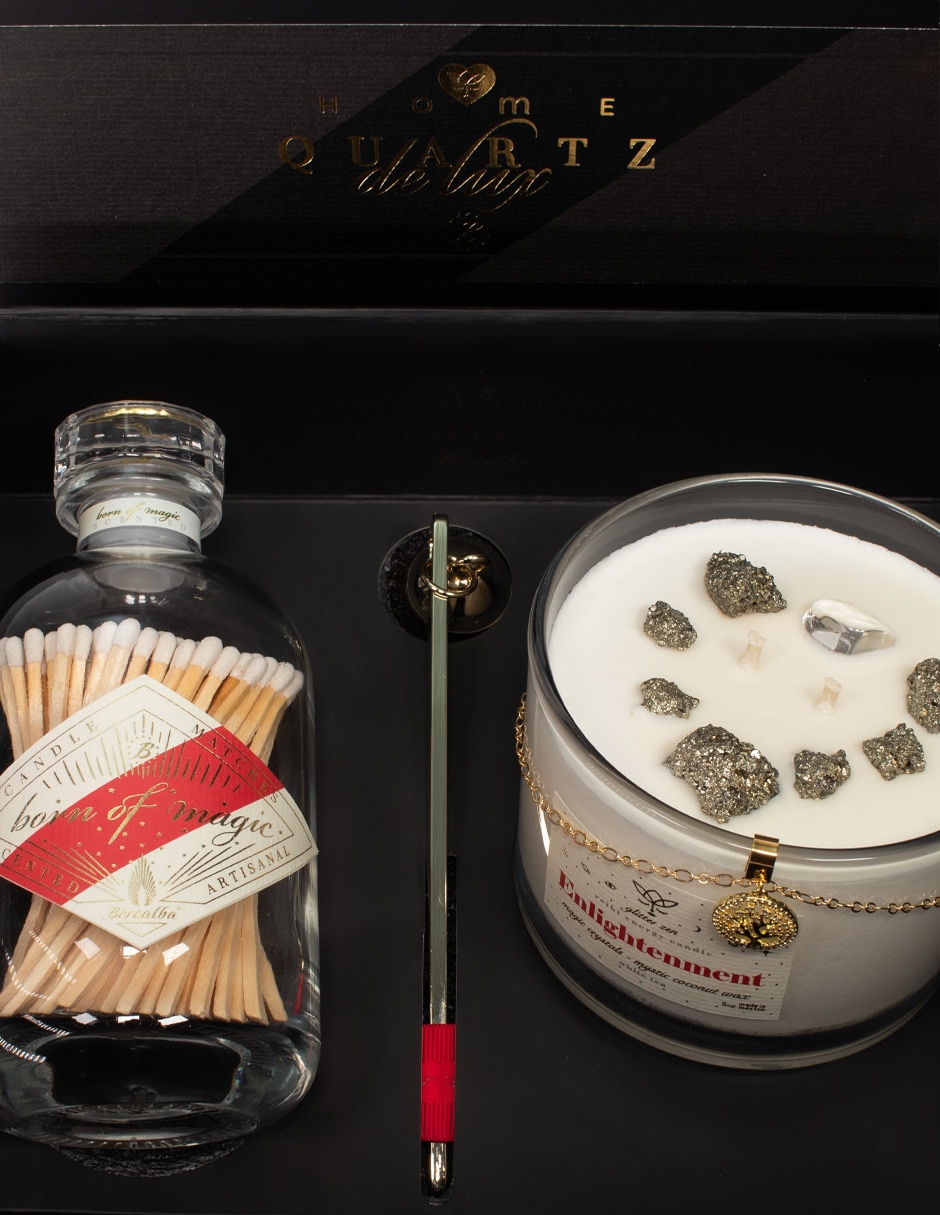 Kit de vela aromática 3 piezas aroma té blanco y jengibre 10