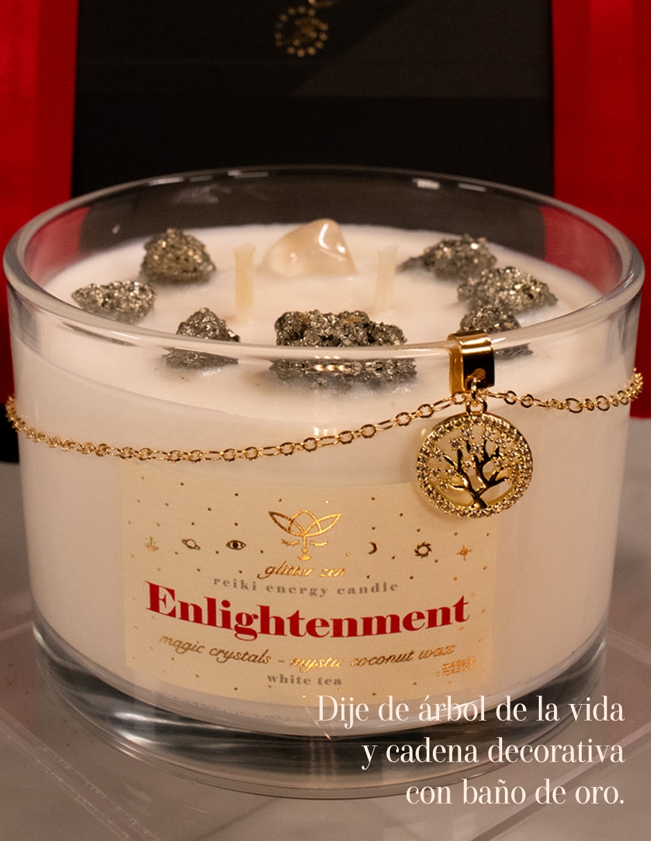 Kit de vela aromática 3 piezas aroma té blanco y jengibre 4