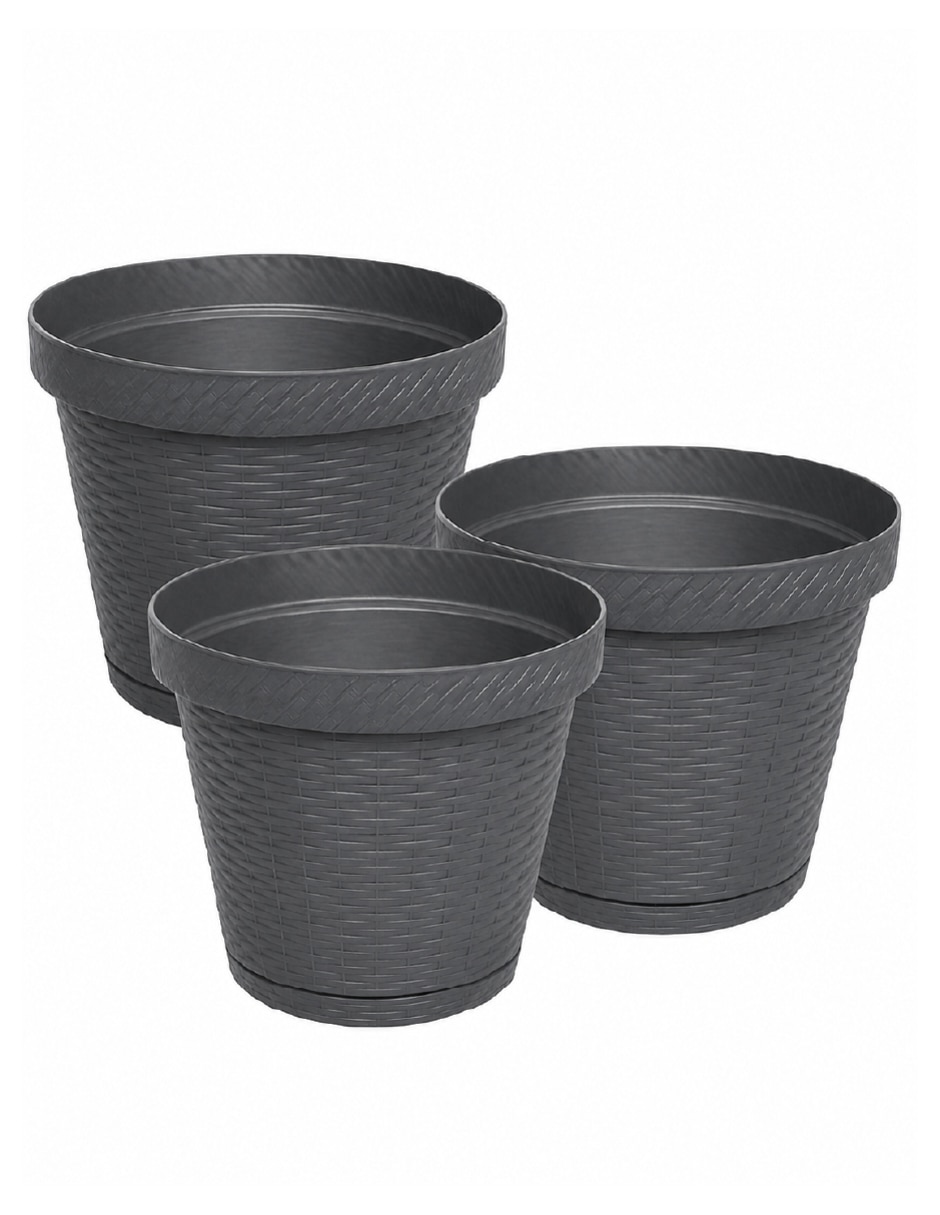 Set maceta de plástico con sí Set maceta de plástico con sí