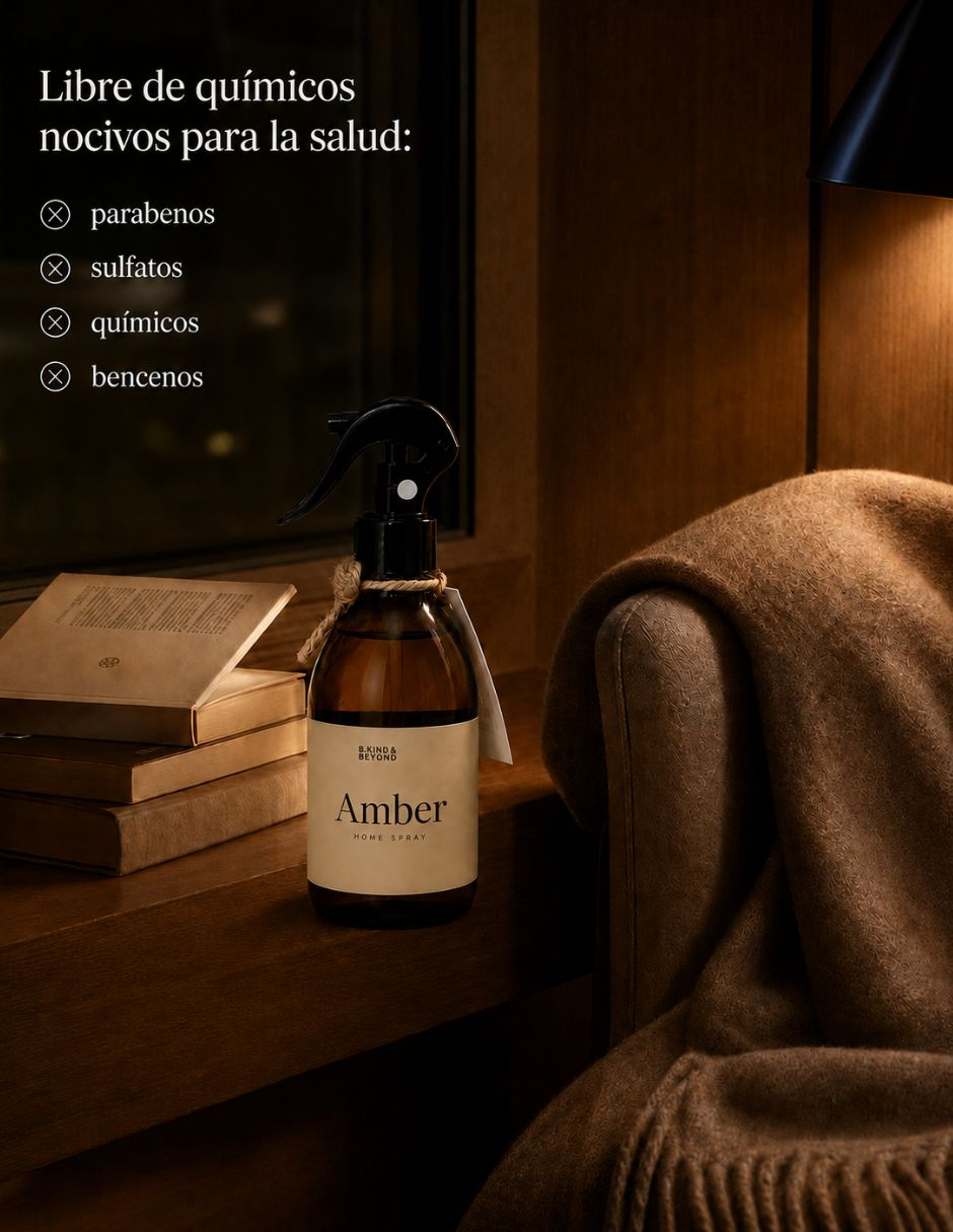 Spray textil eliminador de olores de aroma ámbar