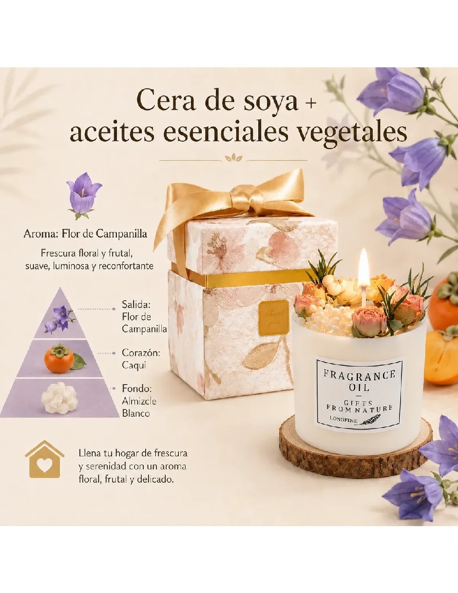 Vela aromática 3 piezas aroma floral 4