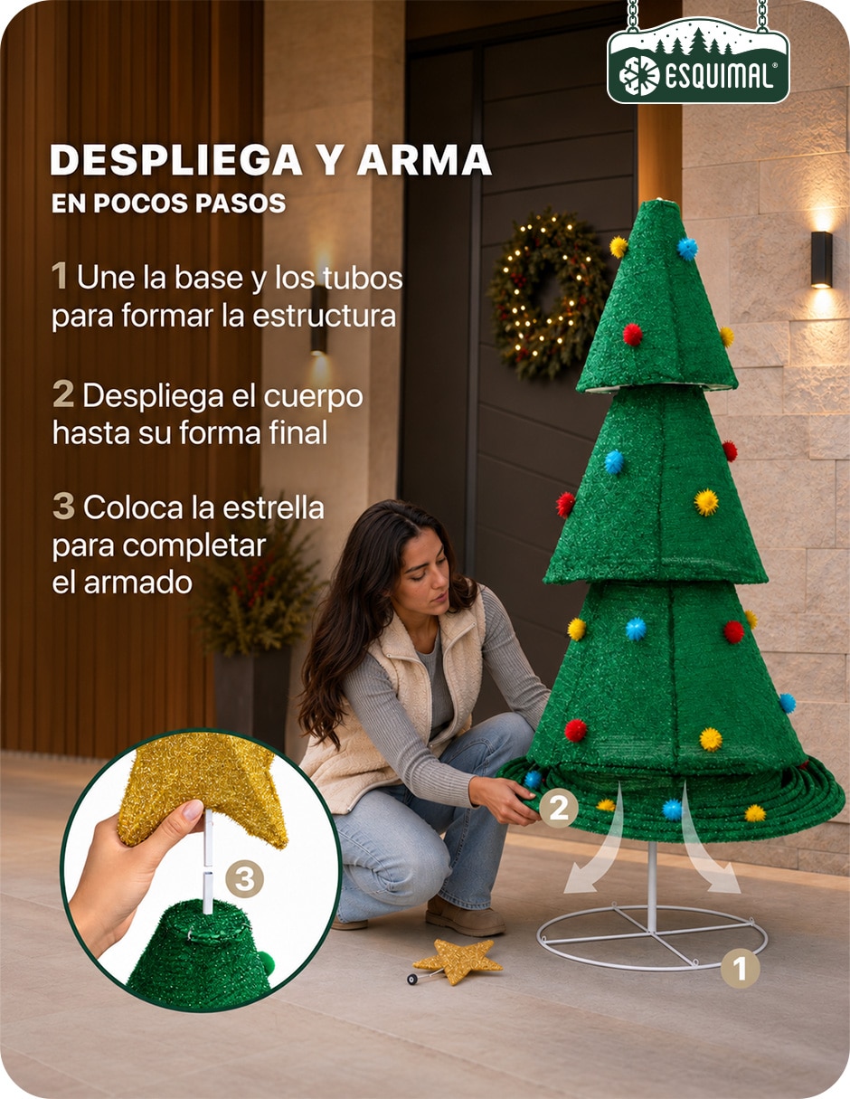 Árbol navidad de Árbol navidad Navidad para el Hogar con textura suave de Poliéster 4