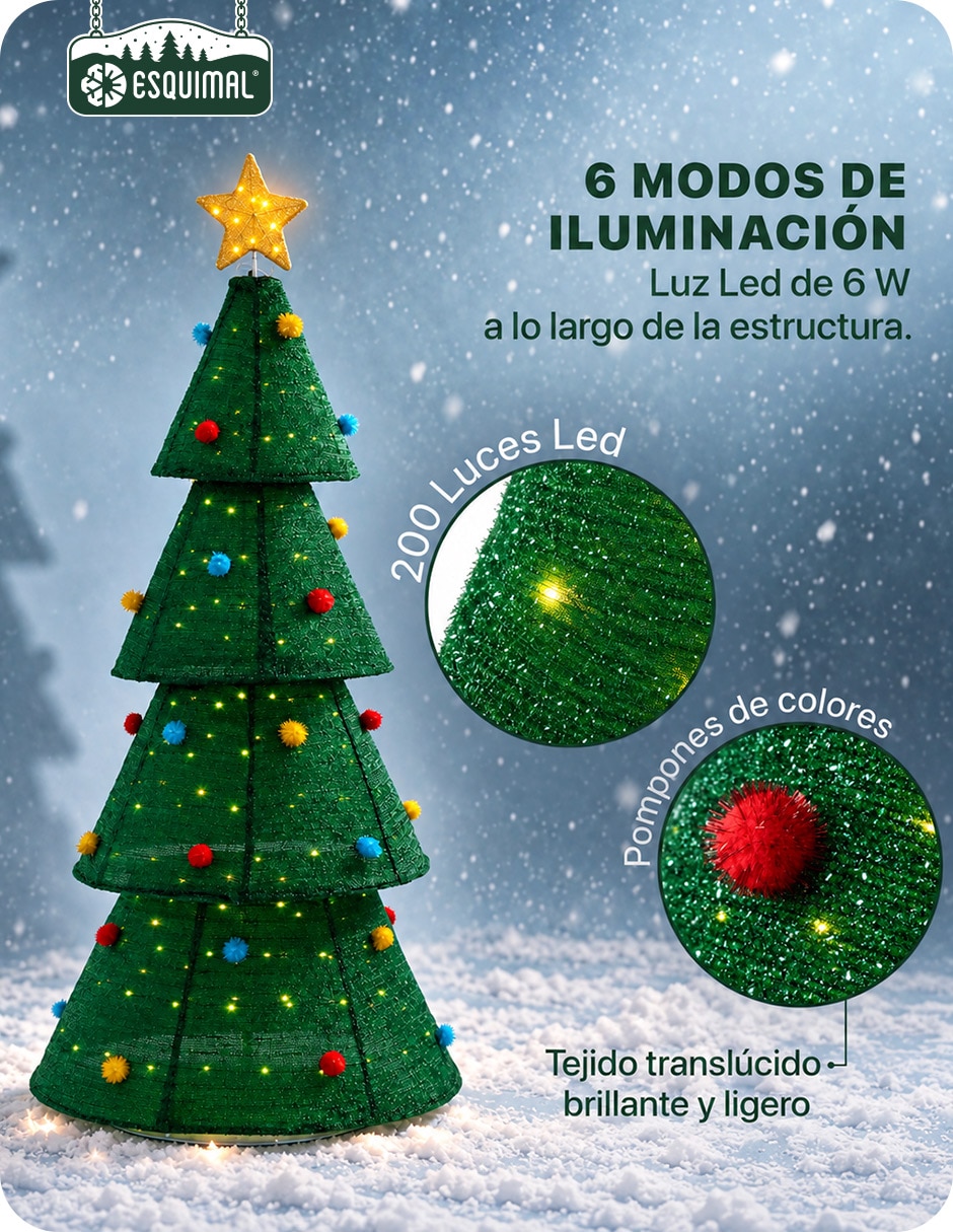 Árbol navidad de Árbol navidad Navidad para el Hogar con textura suave de Poliéster 5