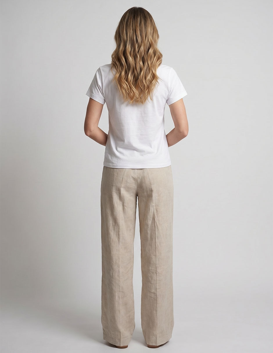Playera manga al codo cuello redondo para mujer 2
